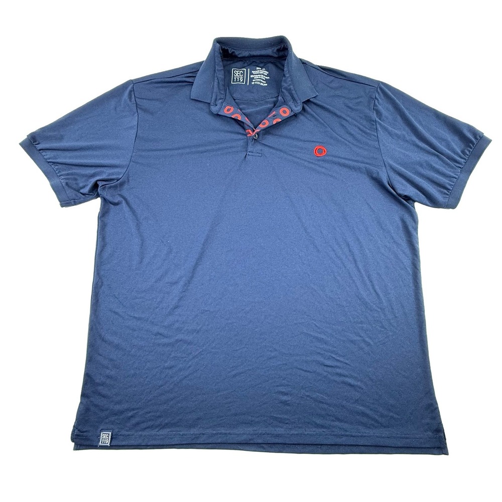 Section 119 Phish Donut Polo Shirt Blue Men's XL Fishman Stretch Performance